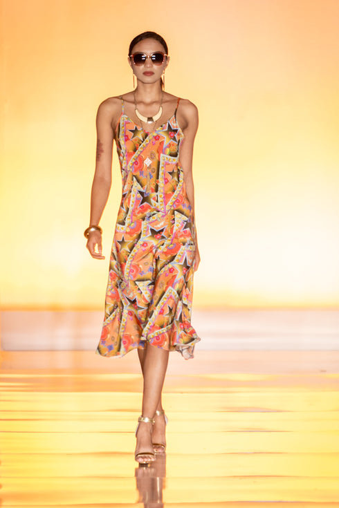 Shalom "Dreamweaver" Robe nuisette en soie coupée en biais